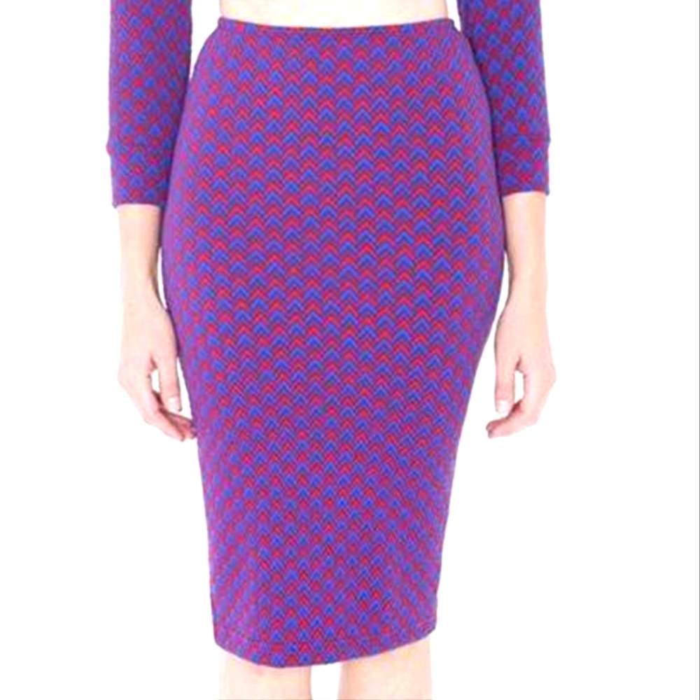 American Apparel Houndstooth Midi Skirt